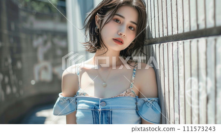 年輕時尚模特兒女人 111573243