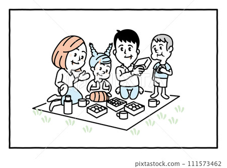 Picnic illustration 111573462