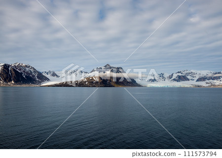 Arctic landscape with beautiful lighting in Svalbard 111573794