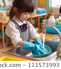 小學生洗碗 111573993