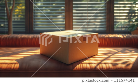 AI-generated content. Box mockup for mailing and branding 3D render illustration AI-generated content. Box mockup for mailing and branding 3D render illustration 111574141