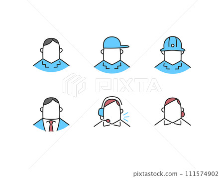 People working in logistics logistics icon set illustration material 111574902