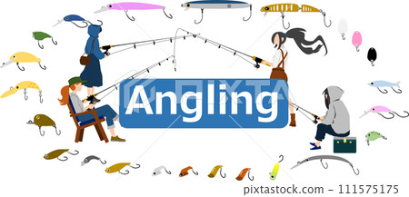 Illustration of a fisherman 111575175