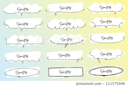 Half underline speech bubble on white background horizontal set 111575846
