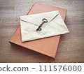 Old books, letters and keys on the desk 111576000