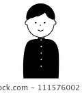 Illustration of a male student wearing a school uniform 111576002
