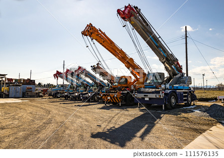 Heavy equipment rough terrain crane 111576135