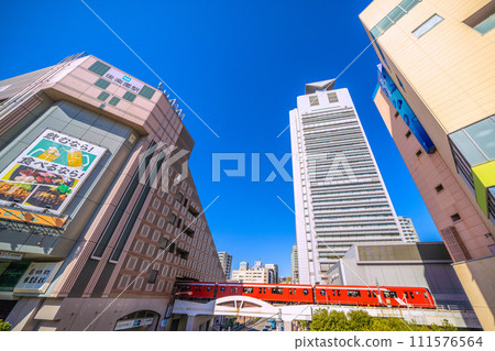 Tokyo cityscape in Japan View of Tokyo Metro Korakuen Station, the Marunouchi Line exiting the station, Bunkyo Ward Office, etc. = February 14th Tokyo cityscape in Japan View of Tokyo Metro Korakuen Station, the Marunouchi Line exiting the station, Bunkyo Ward Office, etc. = February 14th 111576564