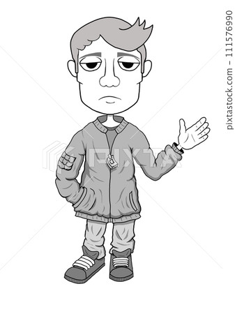 Person Foreigner Male Full Body Illustration Greeting MA-1 Person Foreigner Male Full Body Illustration Greeting MA-1 111576990