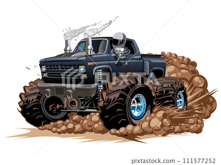 Cartoon Monster Truck 111577252
