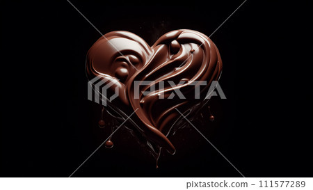Heart-shaped chocolate 111577289