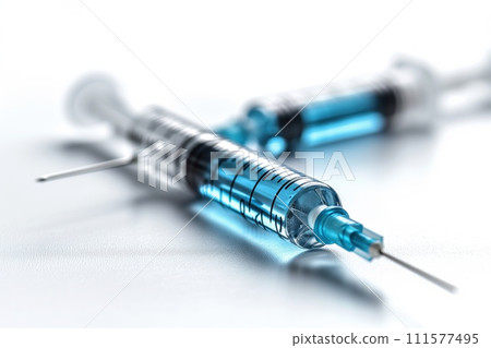 syringe with medicine close-up 111577495