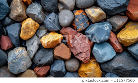 background of colorful stones 111577500