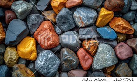 background of colorful stones 111577501
