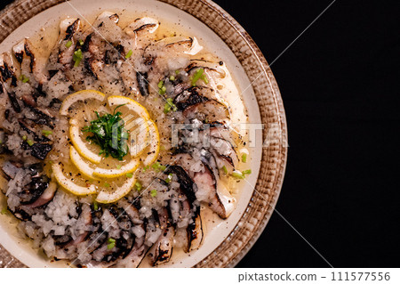 Grilled mackerel carpaccio Grilled mackerel carpaccio 111577556