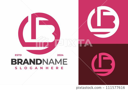 Letter Db or Bd Heart Logo design vector symbol icon illustration 111577616