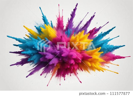 Colorful Holi Powder Explosion, Abstract Background 111577877