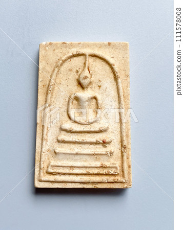Thai old buddha amulet on the background Thai old buddha amulet on the background 111578008