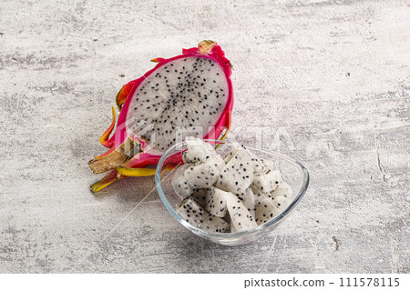 Dragon fruit Pitahaya in the bowl Dragon fruit Pitahaya in the bowl 111578115