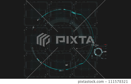 Abstract technology blue futuristic user interface cyber geometric design creative background vector Abstract technology blue futuristic user interface cyber geometric design creative background vector 111578321
