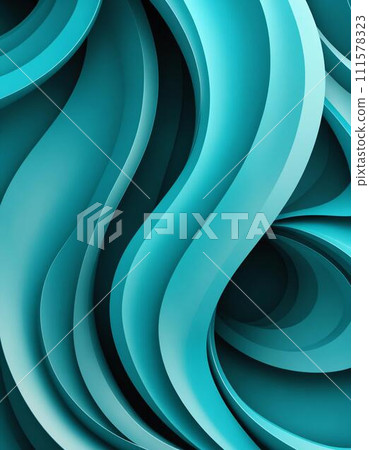 Luminous Turquoise Flow: Abstract Sculpture in Light Luminous Turquoise Flow: Abstract Sculpture in Light 111578323