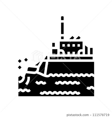 wave plant tidal power glyph icon vector illustration wave plant tidal power glyph icon vector illustration 111578719