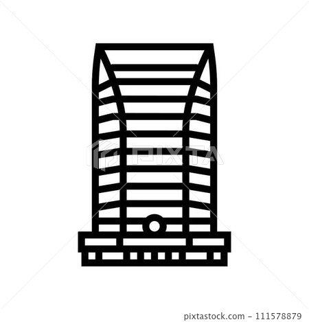 public bank building line icon vector illustration public bank building line icon vector illustration 111578879
