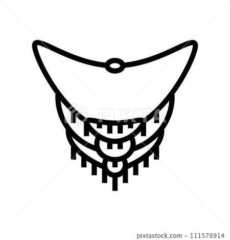 necklace jewelry fashion line icon vector illustration 111578914