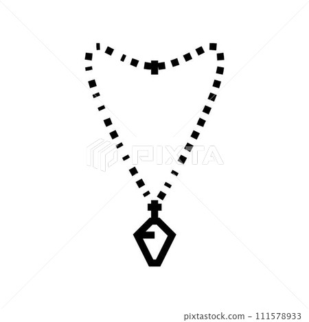 pendant jewelry fashion line icon vector illustration 111578933