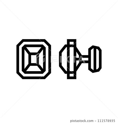 cufflinks jewelry fashion line icon vector illustration 111578935
