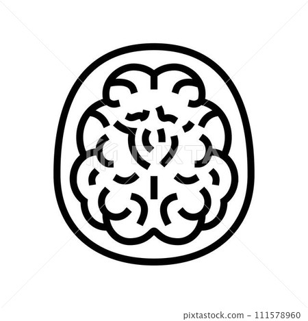 neuroimaging neuroscience neurology line icon vector illustration 111578960