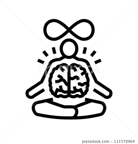 mind body connection neuroscience neurology line icon vector illustration mind body connection neuroscience neurology line icon vector illustration 111578964