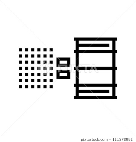 barrel of oil equivalent boe line icon vector illustration 111578991