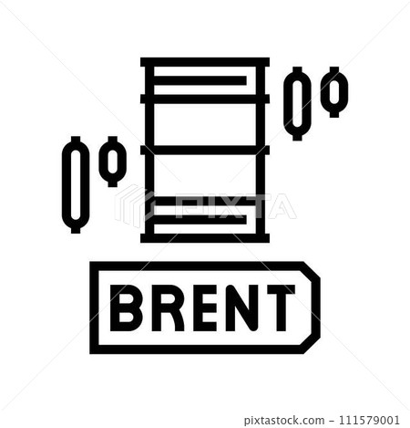 brent crudeoil industry line icon vector illustration 111579001