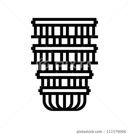 computer quantum technology line icon vector illustration 111579008