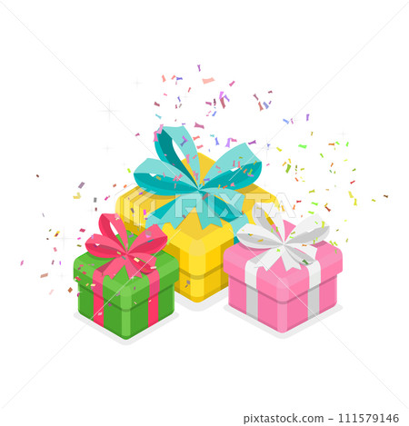 3D Isometric Flat Vector Set of Party Items. Item 1 3D Isometric Flat Vector Set of Party Items. Item 1 111579146