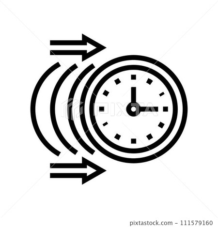 inertia time management line icon vector illustration inertia time management line icon vector illustration 111579160