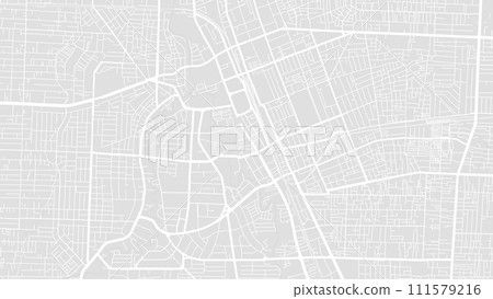 Background Medan map, Indonesia, green city poster. Vector map with roads and water. Widescreen proportion, flat design roadmap. 111579216