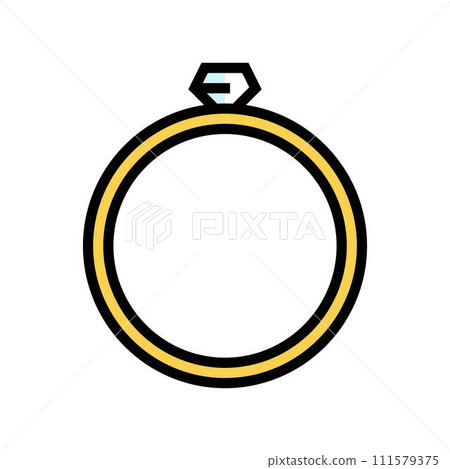ring jewelry fashion color icon vector illustration 111579375