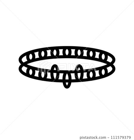 choker jewelry fashion color icon vector illustration choker jewelry fashion color icon vector illustration 111579379