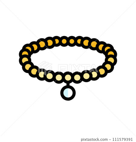 anklet jewelry fashion color icon vector illustration 111579391