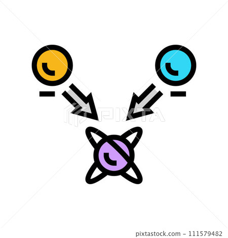 superposition state quantum technology color icon vector illustration superposition state quantum technology color icon vector illustration 111579482