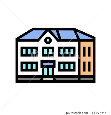 kid school building color icon vector illustration 111579540