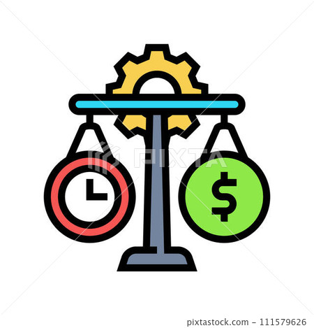 equity time management color icon vector illustration equity time management color icon vector illustration 111579626