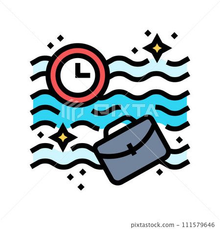 flow state time management color icon vector illustration 111579646