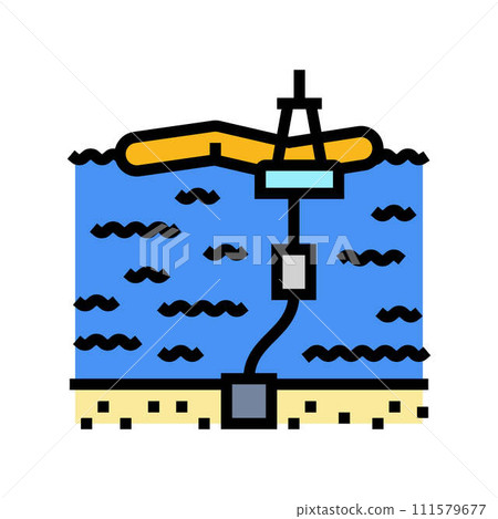 wave farm installation tidal color icon vector illustration wave farm installation tidal color icon vector illustration 111579677