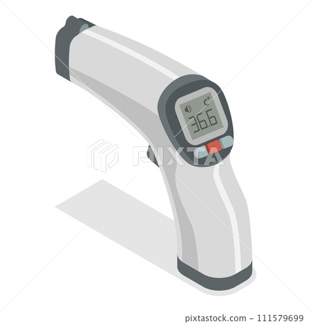 3D Isometric Flat Vector Set of Thermometers. Item 4 3D Isometric Flat Vector Set of Thermometers. Item 4 111579699