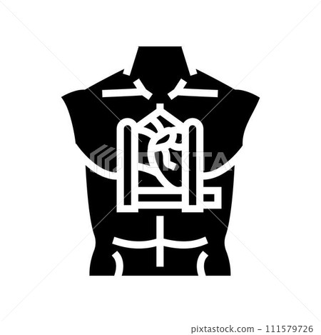 sternotomy surgery hospital glyph icon vector illustration 111579726