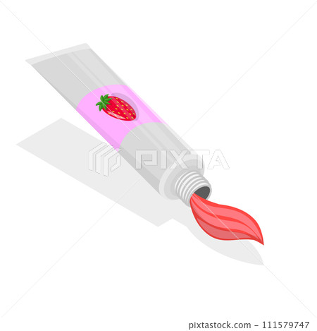 3D Isometric Flat Vector Set of Toothpaste Of Different Tastes. Item 2 111579747