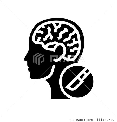 neurosurgery surgery hospital glyph icon vector illustration neurosurgery surgery hospital glyph icon vector illustration 111579749